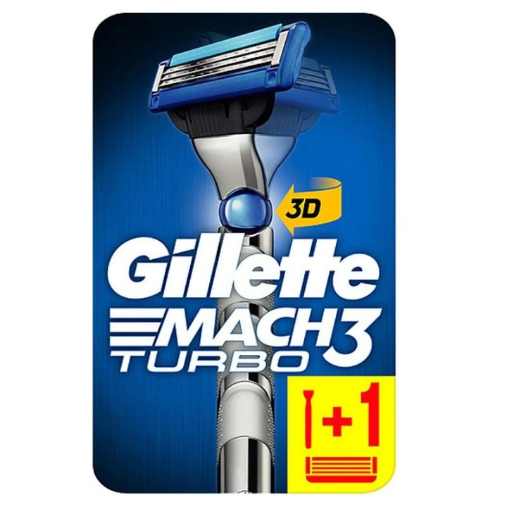 Gillette Mach3 Turbo 3D i gruppen HELSE OG SKJØNNHET / Hår & styling / Barbering og trimming / Barberhøvler og tilbehør hos TP E-commerce Nordic AB (C00489)