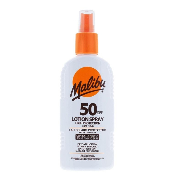 Malibu Lotion Spray SPF50 200ml i gruppen HELSE OG SKJØNNHET / Hudpleie / Soling / Solkrem hos TP E-commerce Nordic AB (C03789)