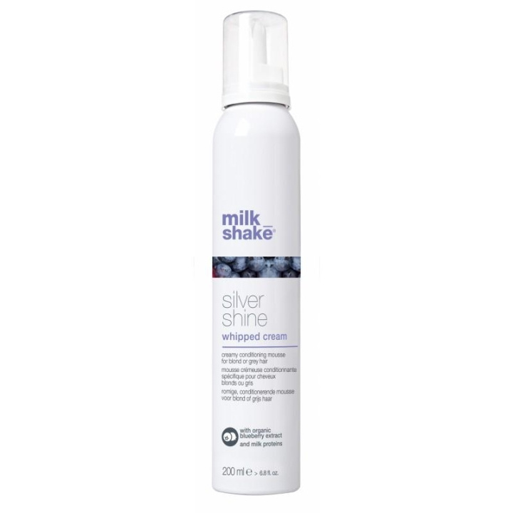 Milk_ Shake Silver Shine Whipped Cream 200ml i gruppen HELSE OG SKJØNNHET / Hår & styling / Hårpleie / Hårfarge / Sølv sjampo hos TP E-commerce Nordic AB (C05353)