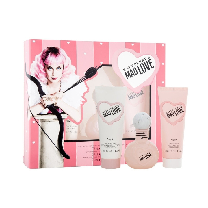 Giftset Katy Perry Mad Love Edp 50ml + SG 75ml + BL 75ml i gruppen HELSE OG SKJØNNHET / Gavesett / Gavesett for henne hos TP E-commerce Nordic AB (C09379)