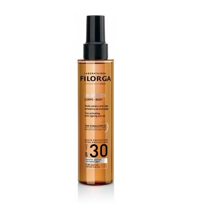 Filorga Uv-Bronze Tan Activating Anti- Ageing Sun Oil Spf30 150ml i gruppen HELSE OG SKJØNNHET / Hudpleie / Soling / Solkrem hos TP E-commerce Nordic AB (C09423)