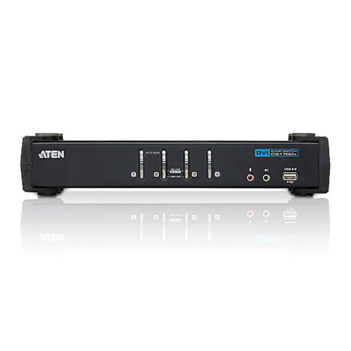 ATEN CS1764A KVM-bryter med 4 porter, svart i gruppen Datautstyr / Nettverk / Switcher hos TP E-commerce Nordic AB (C11562)