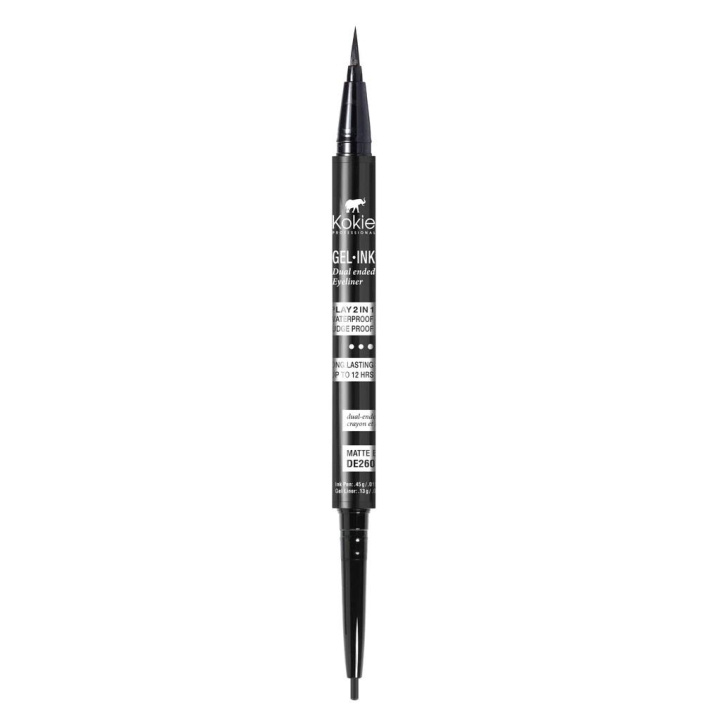 Kokie Gel-Ink Dual Ended Liner Black i gruppen HELSE OG SKJØNNHET / Makeup / Øyne og øyebryn / Eyeliner/Kajal hos TP E-commerce Nordic AB (C12867)