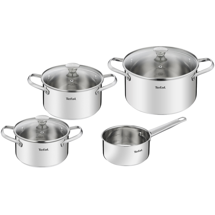 Tefal Cook eat Set 7 delar rostfritt i gruppen HJEM, HUS OG HAGE / Kjøkkenutstyr / Gryter og kjeler hos TP E-commerce Nordic AB (C14063)