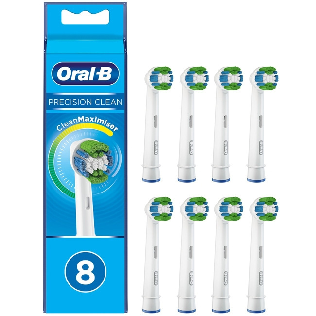 Oral B Borsthuvud Precision Clean 8st i gruppen HELSE OG SKJØNNHET / Munnpleie / Elektriske tannbørster tilbehør hos TP E-commerce Nordic AB (C14120)