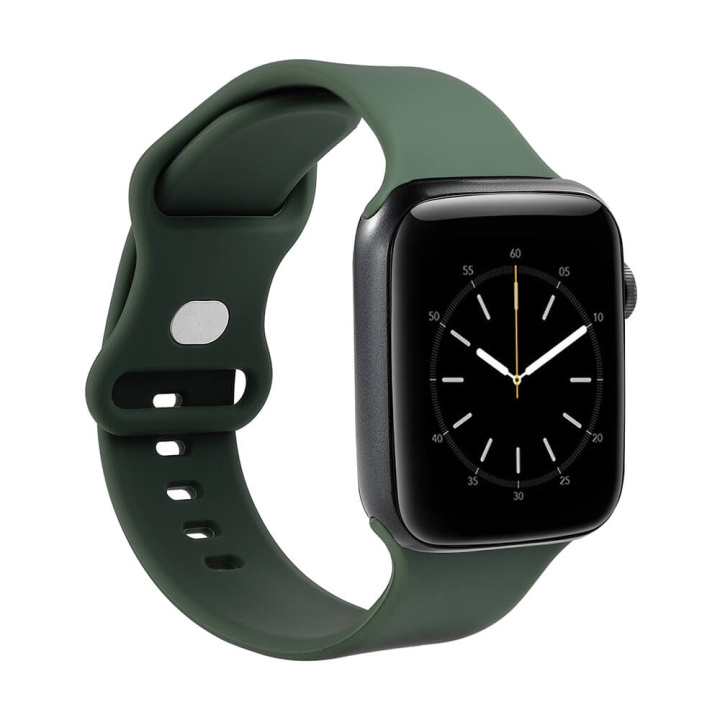 GEAR Klokkearmbånd Silikon OLIVENGRØNN Apple Watch 38/40/41mm i gruppen SPORT, FRITID & HOBBY / Smartwatch og Aktivitetsmålere / Tilbehør hos TP E-commerce Nordic AB (C15822)