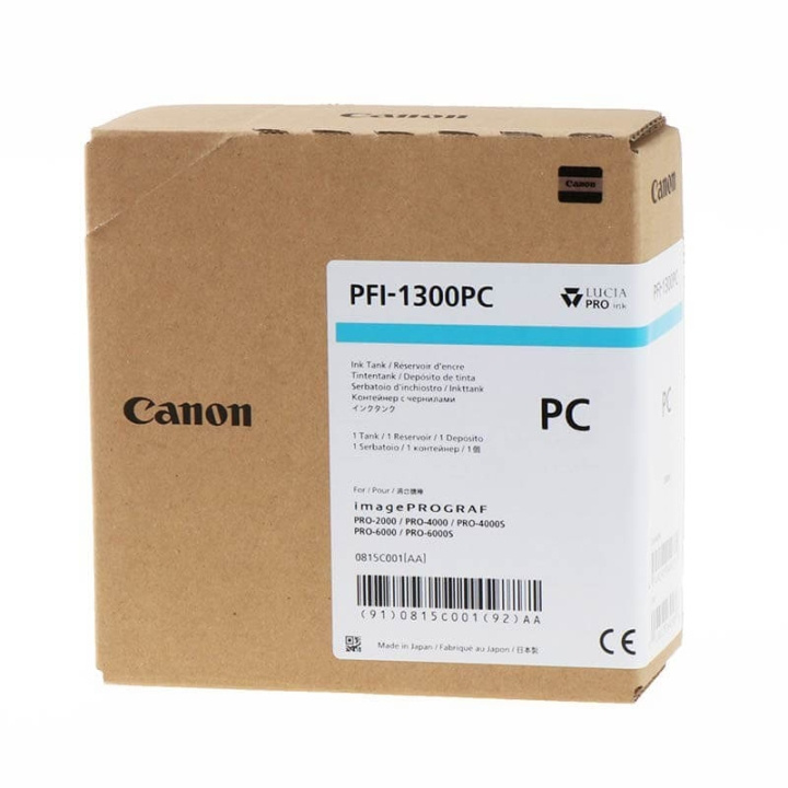 Canon Blekk 0815C001 PFI-1300 Fotocyan i gruppen Datautstyr / Skrivere og tilbehør / Blekk og toner / Blekkpatroner / Canon hos TP E-commerce Nordic AB (C15917)