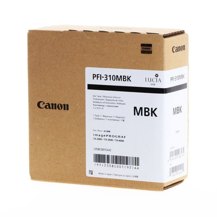 Canon Ink 2358C001 PFI-310 Matte Black i gruppen Datautstyr / Skrivere og tilbehør / Blekk og toner / Blekkpatroner / Canon hos TP E-commerce Nordic AB (C16019)