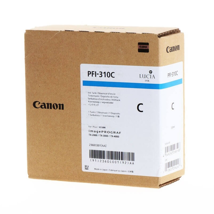 Canon Blekk 2360C001 PFI-310 Cyan i gruppen Datautstyr / Skrivere og tilbehør / Blekk og toner / Blekkpatroner / Canon hos TP E-commerce Nordic AB (C16021)