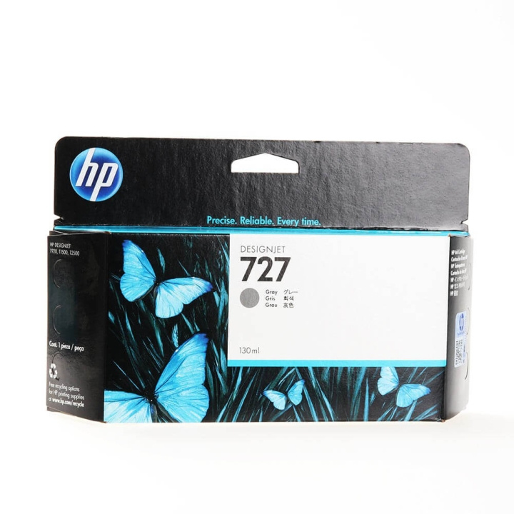 HP Ink B3P24A 727 Grey 130ml i gruppen Datautstyr / Skrivere og tilbehør / Blekk og toner / Blekkpatroner / HP hos TP E-commerce Nordic AB (C17371)