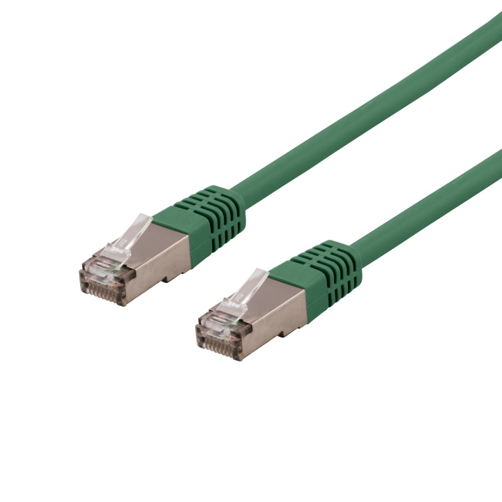 DELTACO U/STP Cat6a patchkabel, LSZH, 1m, Green i gruppen Datautstyr / Kabler og adaptere / Nettverk / Cat6 hos TP E-commerce Nordic AB (C18114)