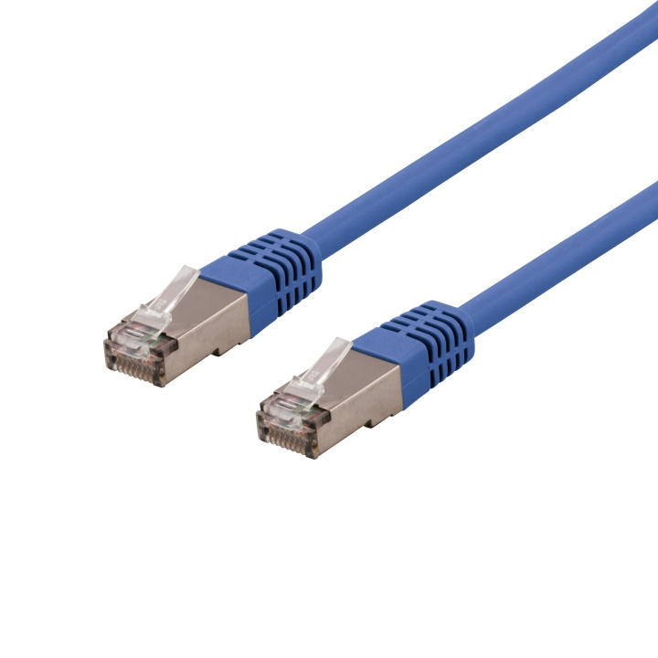 DELTACO U/FTP Cat6a patchkabel, LSZH, 2m, Blue i gruppen Datautstyr / Kabler og adaptere / Nettverk / Cat6 hos TP E-commerce Nordic AB (C18121)