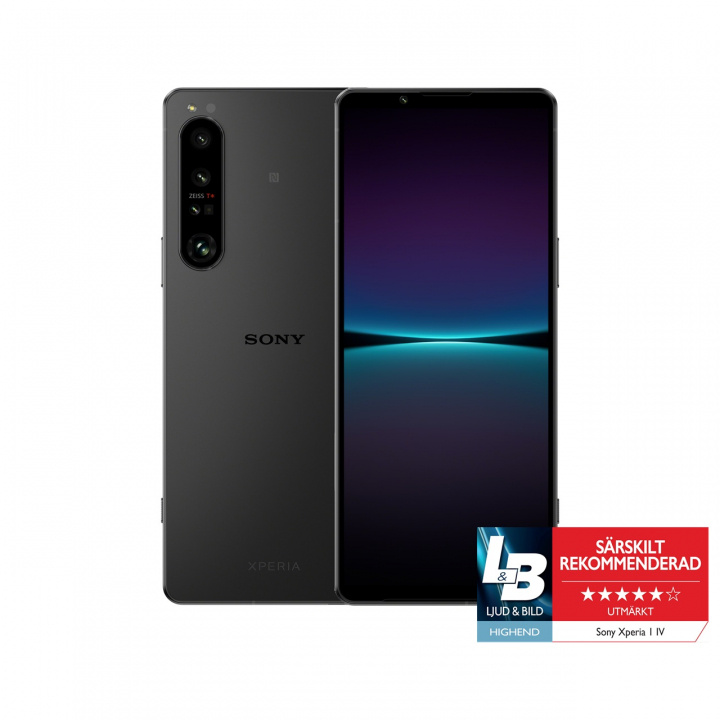 Sony XPERIA 1 IV, 5G, 256 GB, svart i gruppen SMARTTELEFON & NETTBRETT / Mobiltelefoner & smartphones hos TP E-commerce Nordic AB (C20712)