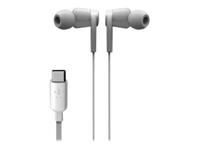 Belkin Usb-C In-Ear-hodetelefoner Hvit i gruppen Elektronikk / Lyd & Bilde / Hodetelefoner & Tilbehør / Hodetelefoner hos TP E-commerce Nordic AB (C22225)