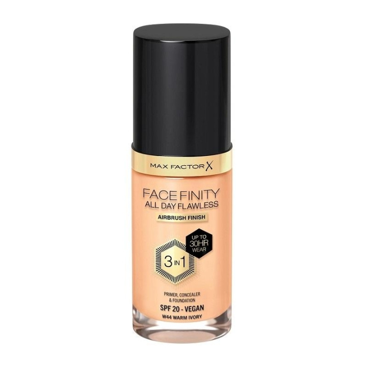 Max Factor Facefinity All Day Flawless 3 in 1 Foundation 44 Warm Ivory i gruppen HELSE OG SKJØNNHET / Makeup / Makeup ansikt / Foundation hos TP E-commerce Nordic AB (C22860)