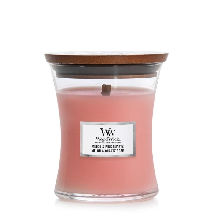 WoodWick Medium - Melon & Pink Quartz i gruppen HELSE OG SKJØNNHET / Duft og parfyme / Andre dufter / Duftlys hos TP E-commerce Nordic AB (C23053)