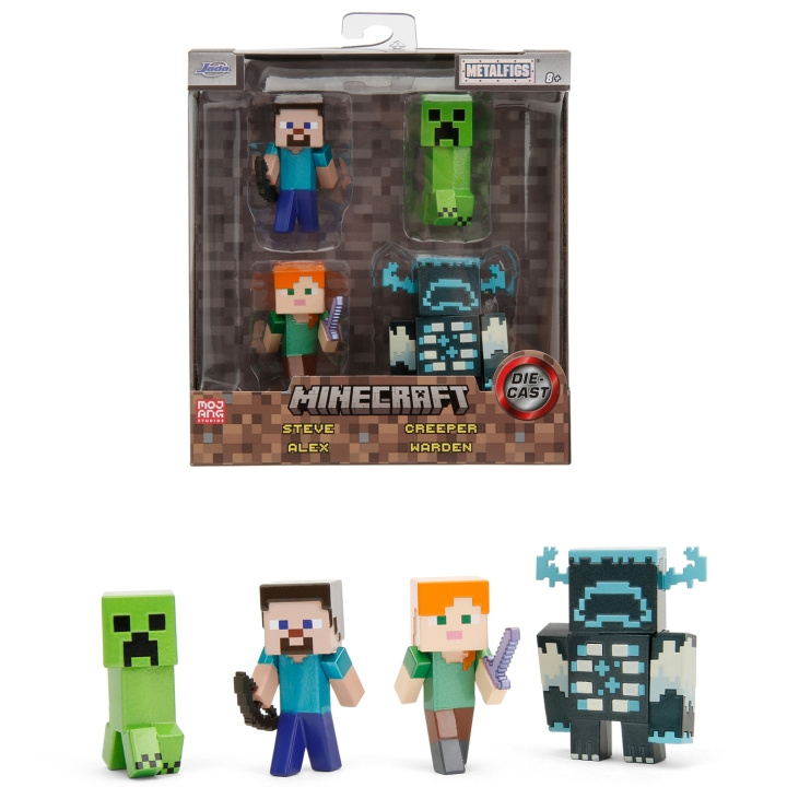 Jada Toys Minecraft 4-Pack Nanofigurer i gruppen LEKER, BARN OG BABY / Leker / Figurer, miniatyrer og tilbehør hos TP E-commerce Nordic AB (C24936)