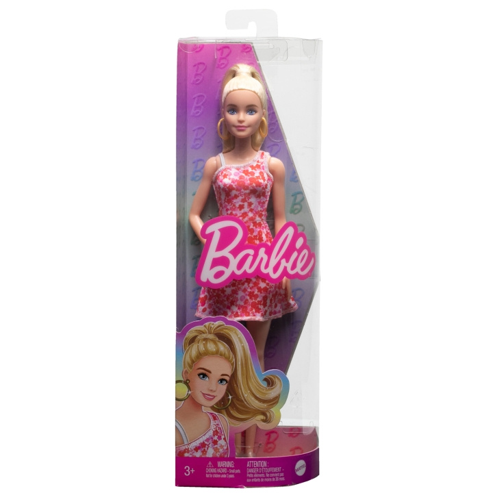 Barbie Fashionista Doll - Rosa blomstret kjole i gruppen LEKER, BARN OG BABY / Leker / Dukker & tilbehør hos TP E-commerce Nordic AB (C25309)