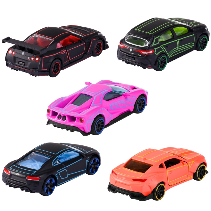 Majorette Light Racer 5-Pack Bilar Presentförpackning i gruppen LEKER, BARN OG BABY / Leker / Lekebiler hos TP E-commerce Nordic AB (C25514)