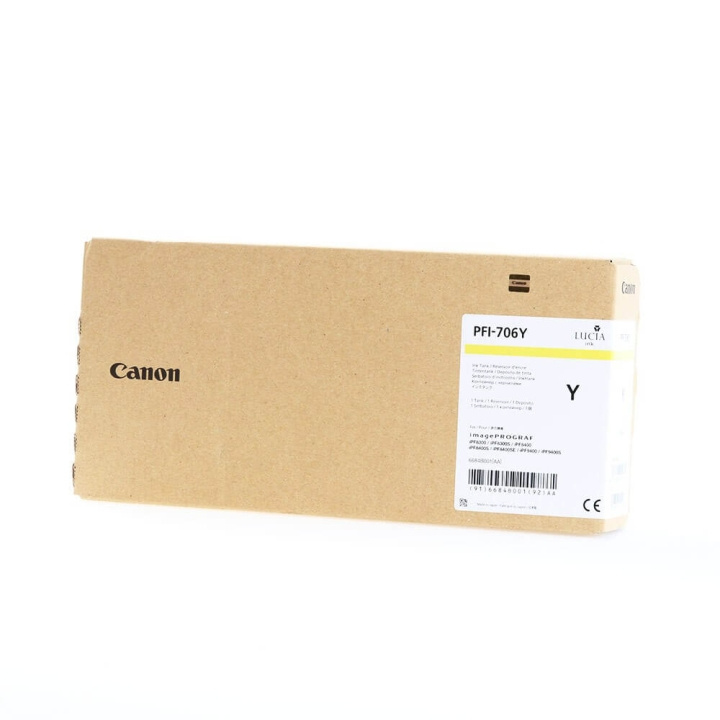 Canon Blekk 6684B001 PFI-706 Gul i gruppen Datautstyr / Skrivere og tilbehør / Blekk og toner / Toner / Canon hos TP E-commerce Nordic AB (C26364)