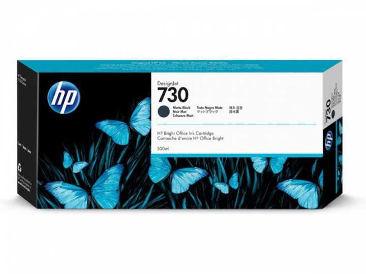 HP Ink P2V71A 730 Matte Svart 300ml i gruppen Datautstyr / Skrivere og tilbehør / Blekk og toner / Toner / HP hos TP E-commerce Nordic AB (C27033)