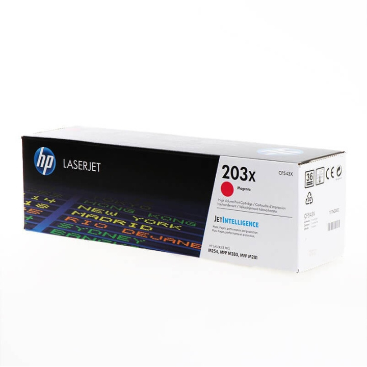 HP Toner CF543X 203X Magenta i gruppen Datautstyr / Skrivere og tilbehør / Blekk og toner / Toner / HP hos TP E-commerce Nordic AB (C27284)