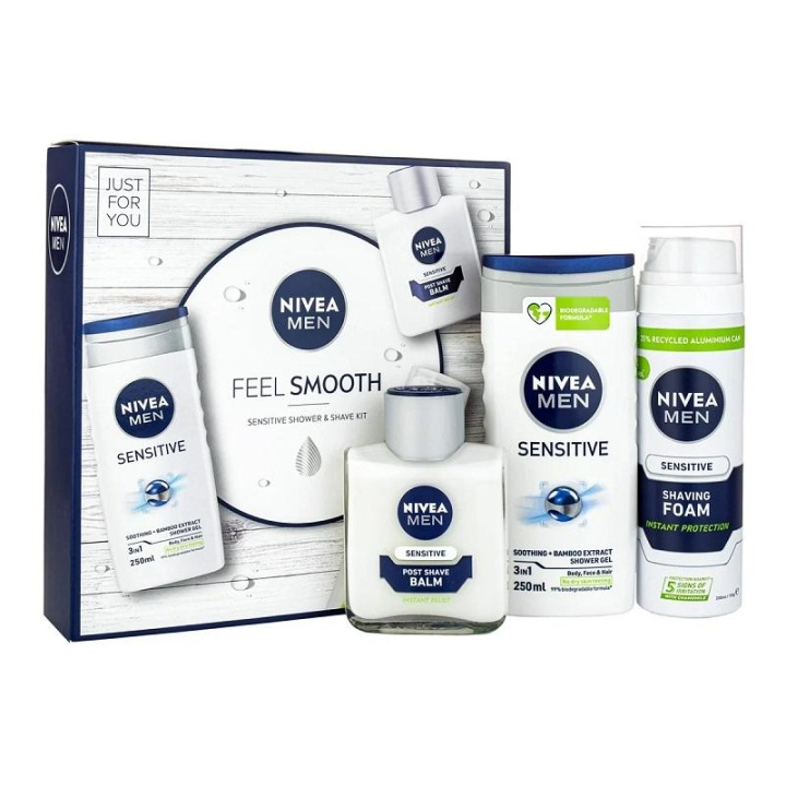 Nivea Men Feel Smooth Giftset 3 Pieces i gruppen HELSE OG SKJØNNHET / Hudpleie / Ansikt / Ansiktskrem hos TP E-commerce Nordic AB (C28995)