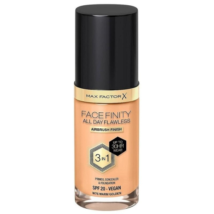 Max Factor Facefinity 3 In 1 Foundation 76 Warm Golden i gruppen HELSE OG SKJØNNHET / Makeup / Makeup ansikt / Foundation hos TP E-commerce Nordic AB (C29103)