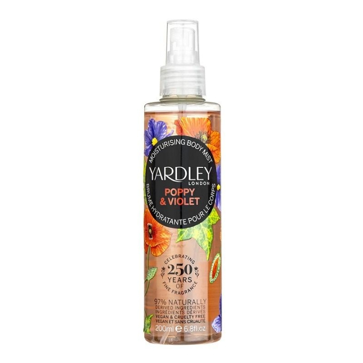 Yardley Body Mist Poppy & Violet 200ml i gruppen HELSE OG SKJØNNHET / Hudpleie / Kroppspleie / Bodymist hos TP E-commerce Nordic AB (C29214)