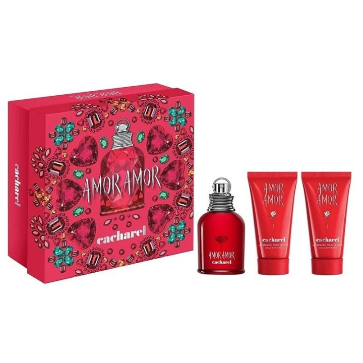 Cacharel Giftset Cacharel Amor Amor 50ml EDT Spray 2x 50ml Body Lotion i gruppen HELSE OG SKJØNNHET / Gavesett / Gavesett for henne hos TP E-commerce Nordic AB (C29229)