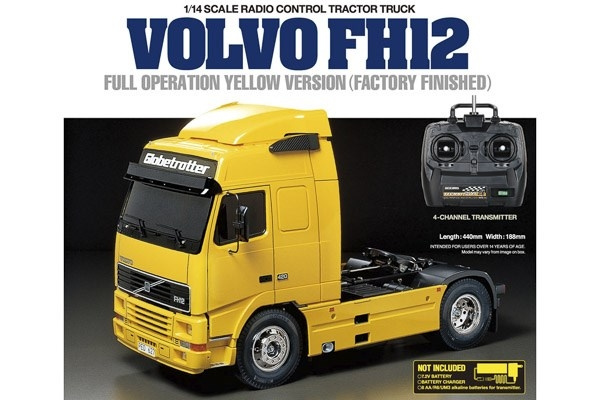 TAMIYA 1:14 R/C Full Option - Volvo FH12 Yellow i gruppen LEKER, BARN OG BABY / Radiostyrt / Radiostyrte biler hos TP E-commerce Nordic AB (C31492)