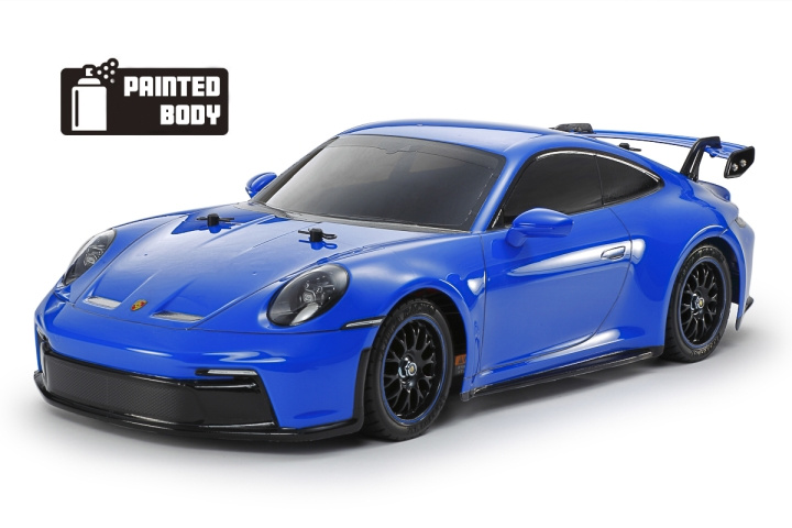 TAMIYA 1/10 R/C Porsche 911 GT3 (992) (Blue PB) (TT-02) i gruppen LEKER, BARN OG BABY / Radiostyrt / Radiostyrte biler hos TP E-commerce Nordic AB (C31823)