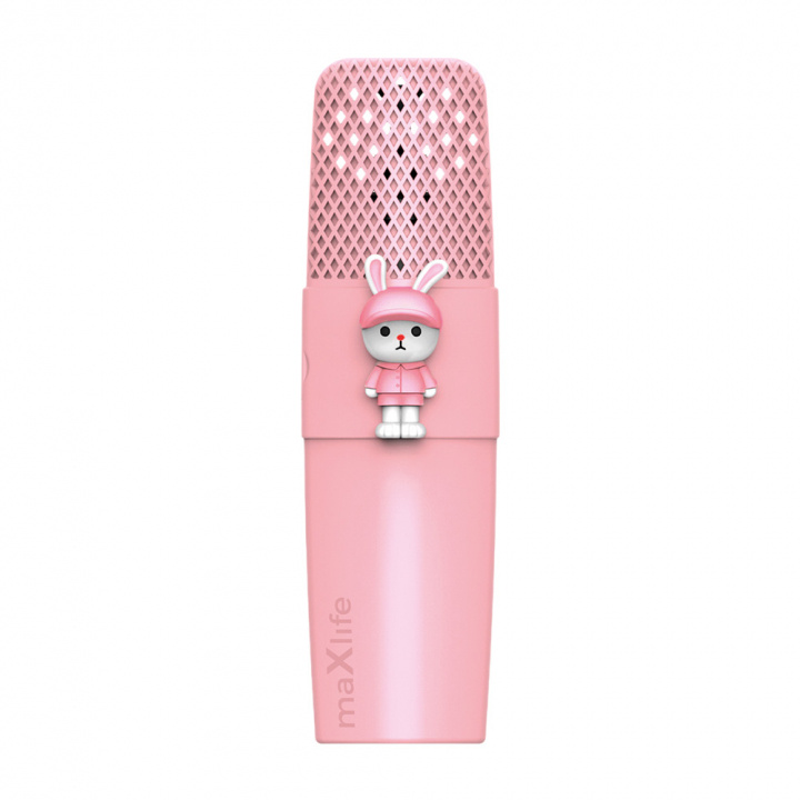 Maxlife Animal MXBM-500 - Bluetooth Karaoke-Mikrofon med högtalare, Rosa i gruppen Elektronikk / Lyd & Bilde / Håndholdte mikrofoner hos TP E-commerce Nordic AB (C33686)