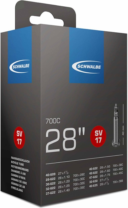 Schwalbe SV17 Cykel Inner Tube 28 i gruppen SPORT, FRITID & HOBBY / Sportsutstyr / Sykkeltilbehør / Annet sykkeltilbehør hos TP E-commerce Nordic AB (C36575)