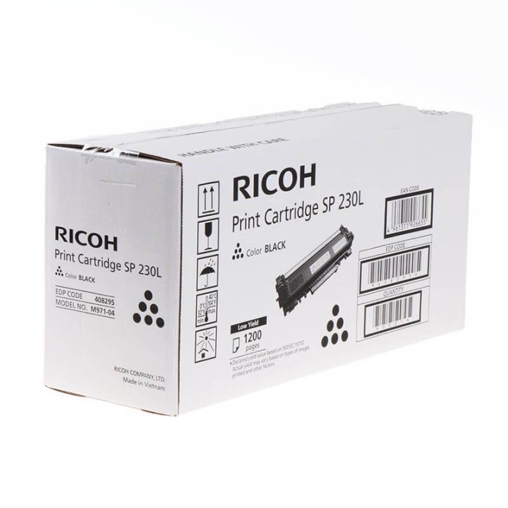 Ricoh Toner 408295 SP 230L Svart i gruppen Datautstyr / Skrivere og tilbehør / Blekk og toner / Toner / Ricoh hos TP E-commerce Nordic AB (C36988)