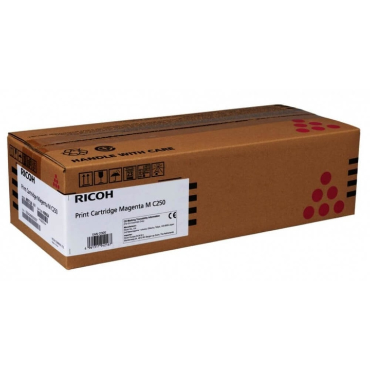 Ricoh Toner 408354 M C250 Magenta i gruppen Datautstyr / Skrivere og tilbehør / Blekk og toner / Toner / Ricoh hos TP E-commerce Nordic AB (C37112)