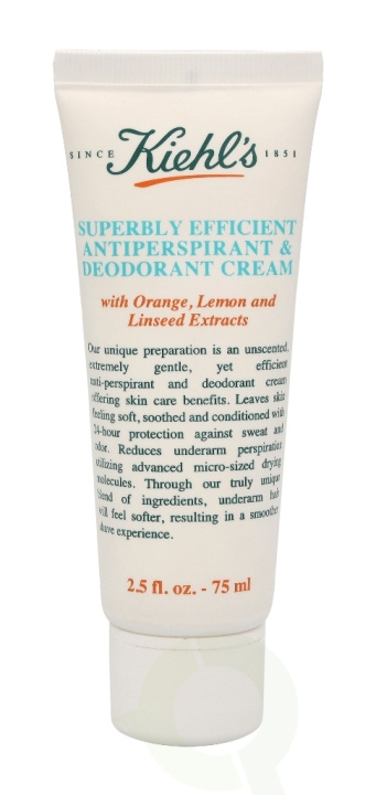 Kiehls Kiehl\'s Superbly Efficient Antiperspirant & Deodorant Cream 75 ml i gruppen HELSE OG SKJØNNHET / Duft og parfyme / Deodorant / Deo for henne hos TP E-commerce Nordic AB (C37856)