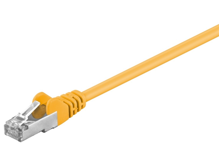 Goobay Patchkabel CAT 5e, F/UTP, gul, 3 m kopparklädd aluminiumtråd (CCA) i gruppen Datautstyr / Kabler og adaptere / Nettverk / Cat5e hos TP E-commerce Nordic AB (C38967)