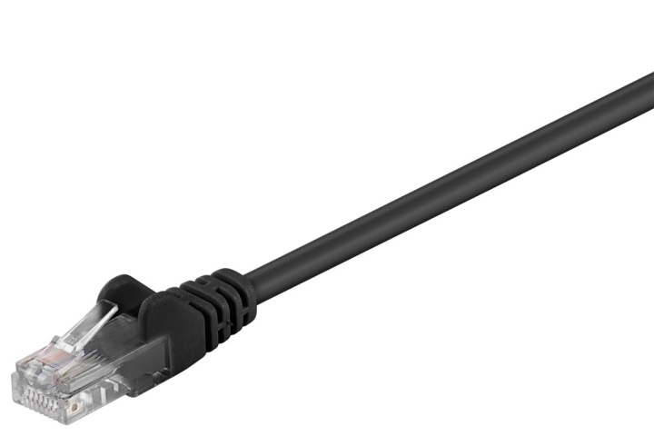 Goobay Patchkabel CAT 5e, U/UTP, svart, 7,5 m kopparklädd aluminiumtråd (CCA) i gruppen Datautstyr / Kabler og adaptere / Nettverk / Cat5e hos TP E-commerce Nordic AB (C39335)