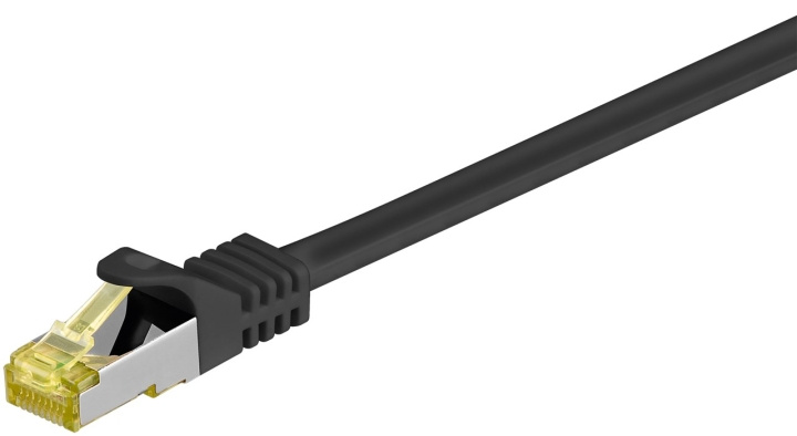 Goobay RJ45 patchkabel S/FTP (PiMF), 500 MHz, med CAT 7 råkabel, svart, 3 m LSZH halogenfri kabelhölje, koppar, RJ45-kontakt (CAT 6A) i gruppen Datautstyr / Kabler og adaptere / Nettverk / Cat 7 hos TP E-commerce Nordic AB (C39494)