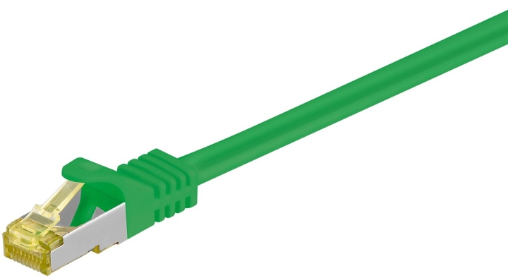 Goobay RJ45 patchkabel S/FTP (PiMF), 500 MHz, med CAT 7 råkabel, grön, 7,5 m LSZH halogenfri kabelhölje, koppar, RJ45-kontakt (CAT 6A) i gruppen Datautstyr / Kabler og adaptere / Nettverk / Cat 7 hos TP E-commerce Nordic AB (C39508)