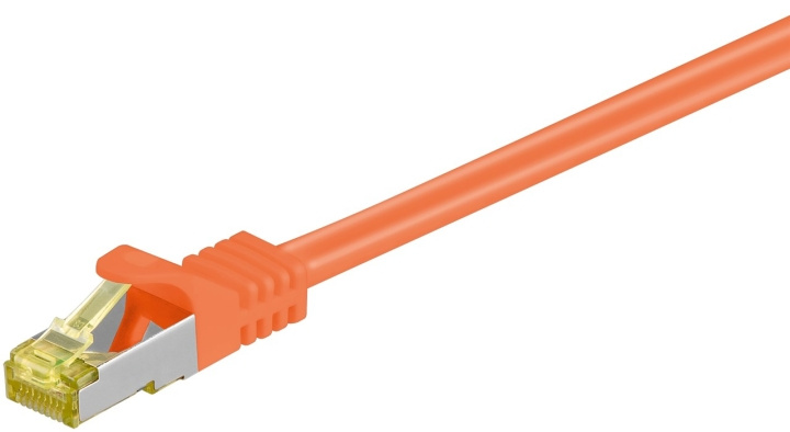 Goobay RJ45 patchkabel S/FTP (PiMF), 500 MHz, med CAT 7 råkabel, orange, 20 m LSZH halogenfri kabelhölje, koppar, RJ45-kontakt (CAT 6A) i gruppen Datautstyr / Kabler og adaptere / Nettverk / Cat 7 hos TP E-commerce Nordic AB (C39537)