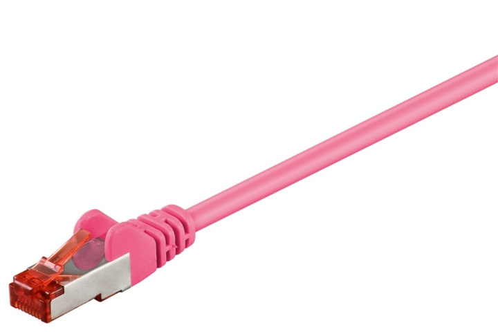 Goobay Patchkabel CAT 6, S/FTP (PiMF), magenta, 50 m kopparledare (CU), halogenfri kabelhölje (LSZH) i gruppen Datautstyr / Kabler og adaptere / Nettverk / Cat6 hos TP E-commerce Nordic AB (C39603)