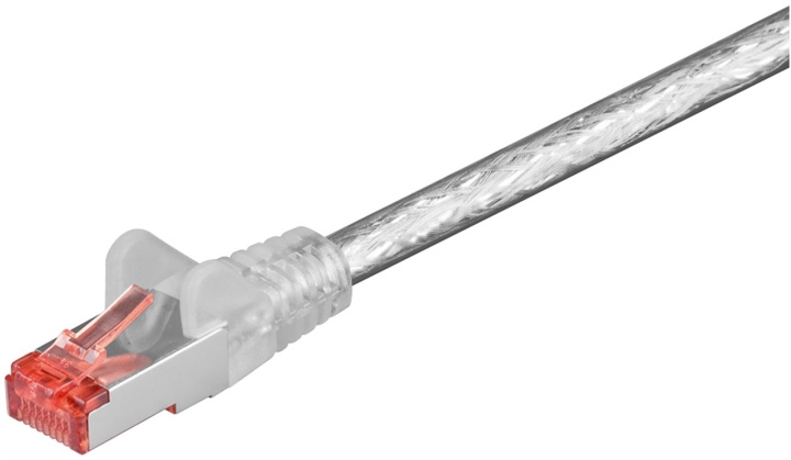 Goobay Patchkabel CAT 6, S/FTP (PiMF), transparent, 1 m kopparledare (CU), halogenfri kabelhölje (LSZH) i gruppen Datautstyr / Kabler og adaptere / Nettverk / Cat6 hos TP E-commerce Nordic AB (C39671)