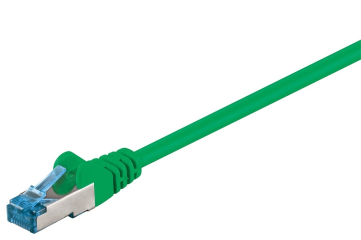 Goobay Patchkabel CAT 6A, S/FTP (PiMF), grön, 10 m opparledare (CU), halogenfri kabelhölje (LSZH) i gruppen Datautstyr / Kabler og adaptere / Nettverk / Cat6 hos TP E-commerce Nordic AB (C39706)