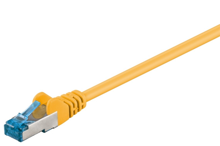 Goobay Patchkabel CAT 6A, S/FTP (PiMF), gul, 7,5 m opparledare (CU), halogenfri kabelhölje (LSZH) i gruppen Datautstyr / Kabler og adaptere / Nettverk / Cat6 hos TP E-commerce Nordic AB (C39744)