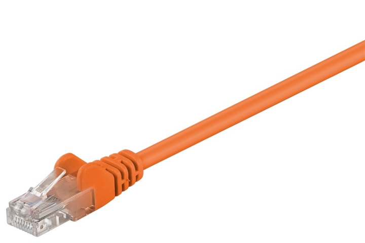 Goobay Patchkabel CAT 5e, U/UTP, orange, 10 m kopparklädd aluminiumtråd (CCA) i gruppen Datautstyr / Kabler og adaptere / Nettverk / Cat5e hos TP E-commerce Nordic AB (C39831)