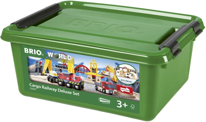 Brio World 33097 - Deluxe gods- og jernbanesett i gruppen LEKER, BARN OG BABY / Leker / Byggeleker / Brio Tågbanor hos TP E-commerce Nordic AB (C40407)