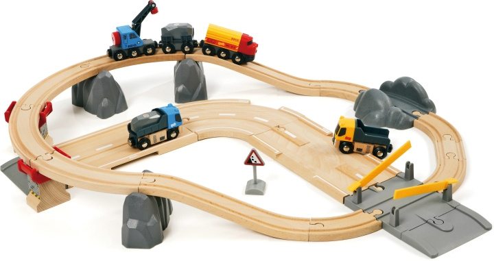 Brio World 33210 - Rail & Road Lastesett for jernbane og vei i gruppen LEKER, BARN OG BABY / Leker / Byggeleker / Brio Tågbanor hos TP E-commerce Nordic AB (C40424)