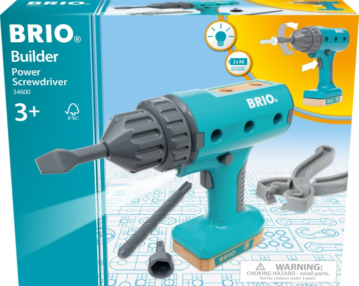 Brio Builder 34600 - Batteridrevet skrutrekker i gruppen LEKER, BARN OG BABY / Leker / Byggeleker / Byggeklosser hos TP E-commerce Nordic AB (C40465)